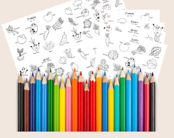Seasonal calendar to color in I Painting I Fruit & Vegetables I Children I Teenagers I Calendar I Learning I PDF I to print out I A4