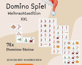 Gioco del domino I Edizione natalizia I Gioco Stagione dell'Avvento | PDF | Scarica digitale | DIN A4 | Gioco per la festa di Natale I Gioco per bambini I