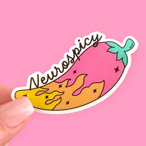 Pegatinas neurodivergentes // Pegatinas aptas para lavavajillas, regalo divertido para TDAH, papelería para autismo, pegatina impermeable para botellas de agua, neuropicante