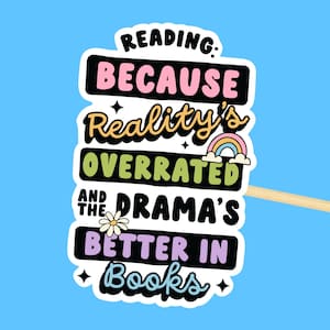 Pegatinas para amantes de los libros // Pegatinas aptas para lavavajillas, regalo de lectura, pegatinas impermeables para botellas de agua, lindas pegatinas de Kindle para amantes de los libros