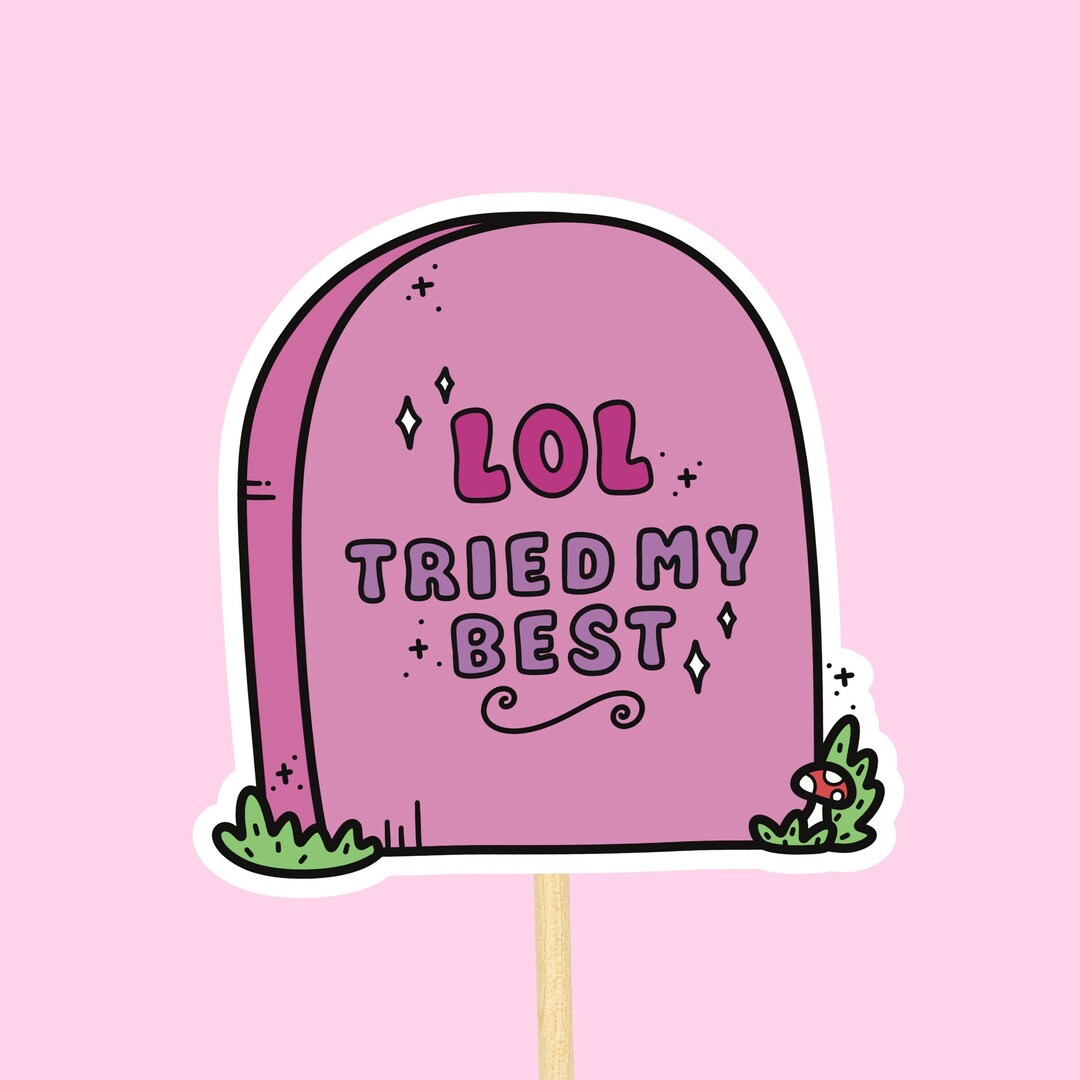 Relatable Sticker // Dishwasher Safe Stickers, Mental Health Humour ...