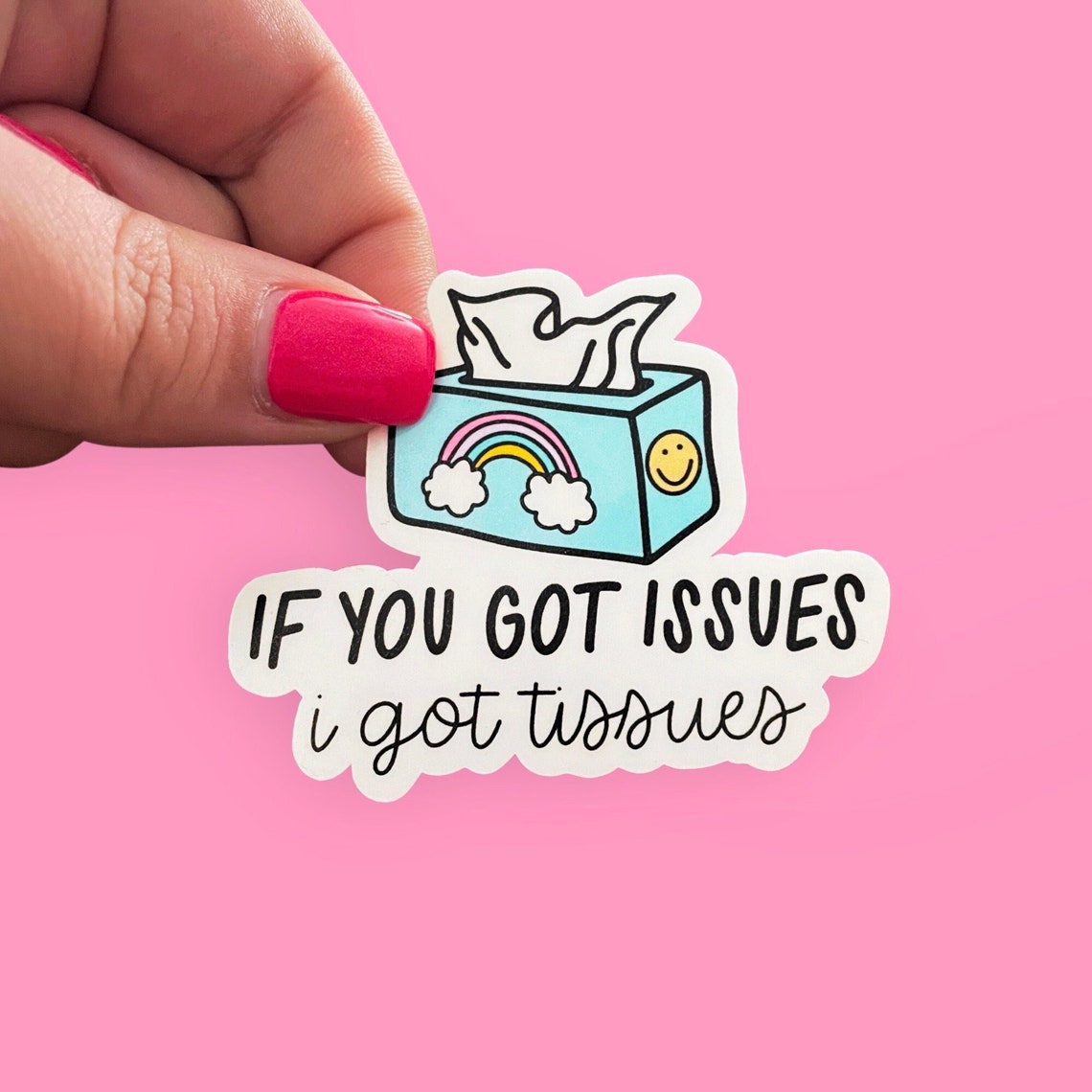 Funny Mental Health Sticker // Dishwasher Safe Handmade - Etsy
