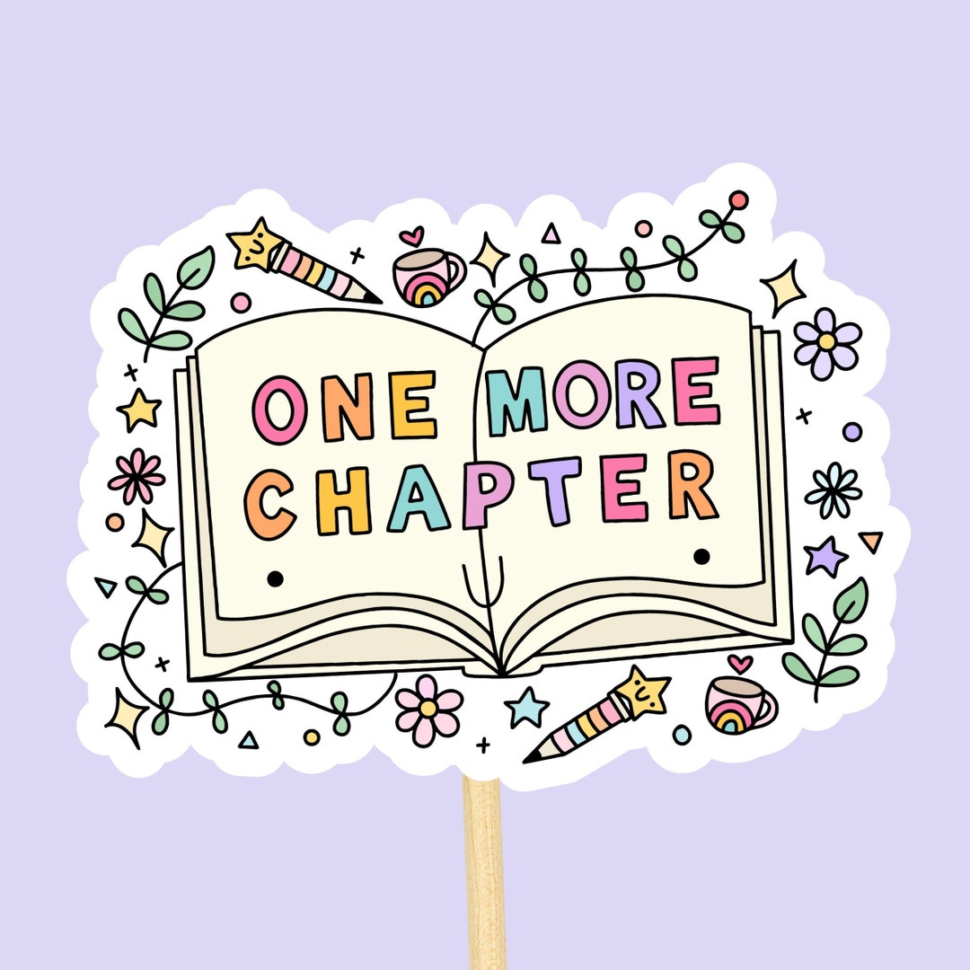 Cute Bookish Sticker // Waterproof Sticker, Trendy Booktok Quote Decal ...