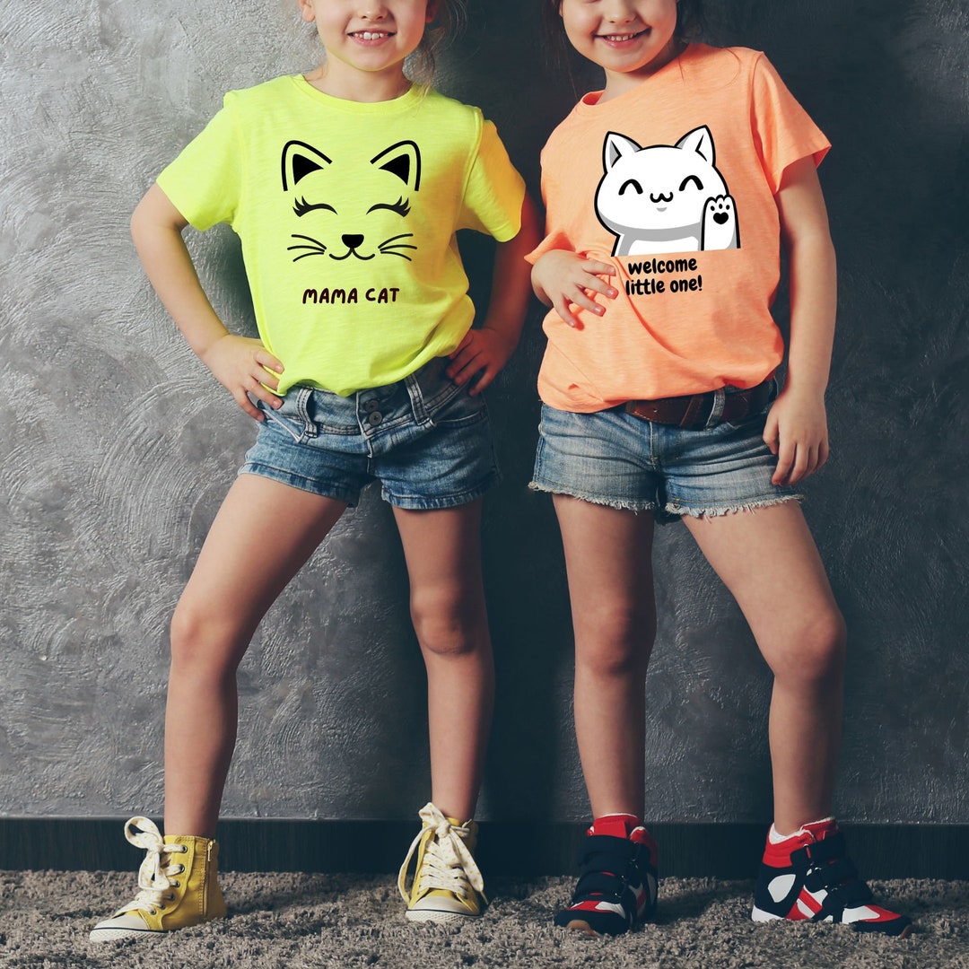 Cat Dog Tshirt Designs Png Svg Jpg Kids T Shirt Girl Boy Cat Etsy