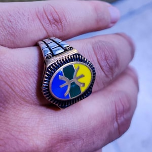 Ancien Bague Argent Berbère Amazigh marocain lettre tifinagh accessoires vintage Amazigh Berber Plata 925 Anillo Tifinagh Carta cadeau, regalo