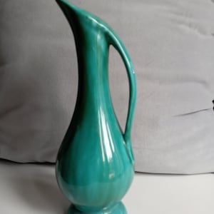 Brocca turchese in ceramica anglosassone vintage degli anni &#39;60, AP100 Inghilterra