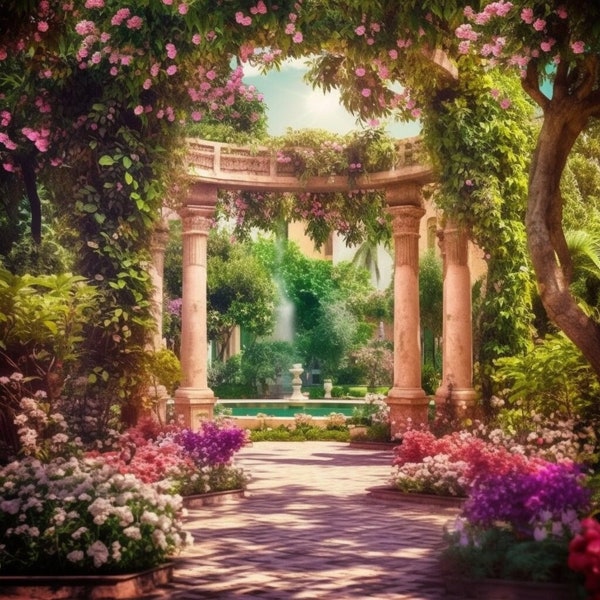 Magical Garden Backdrops, Fairytale Digital Background, Kids Backdrops, Secret Garden Digital Overlay, Enchanted Garden, Princess Backdrops