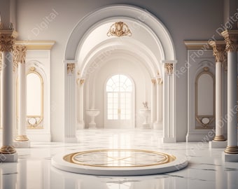 Luxury Digital Backdrops, White Marble Backdrop, Maternity Digital Backdrop Overlays, Romantic Photoshop Overlay, Marble Room Background