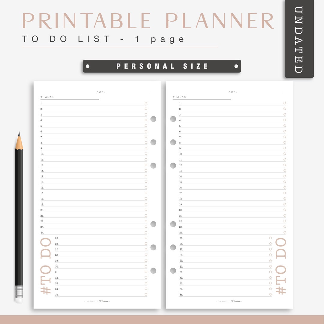 Printable to Do List for Personal Planner Aesthetic Minimalist List ...