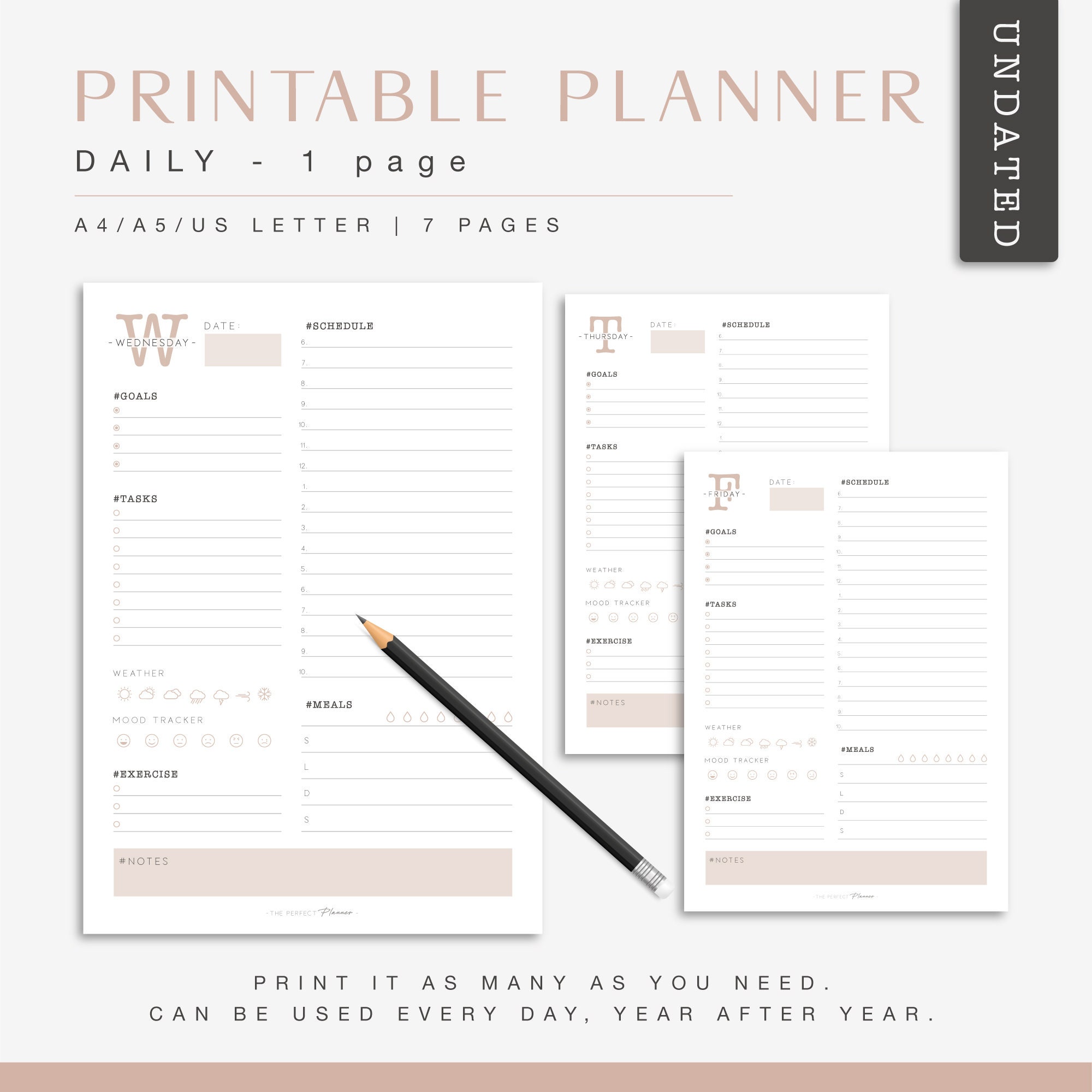 Printable Page From A Dayplanner Printable Page From A Dayplanner