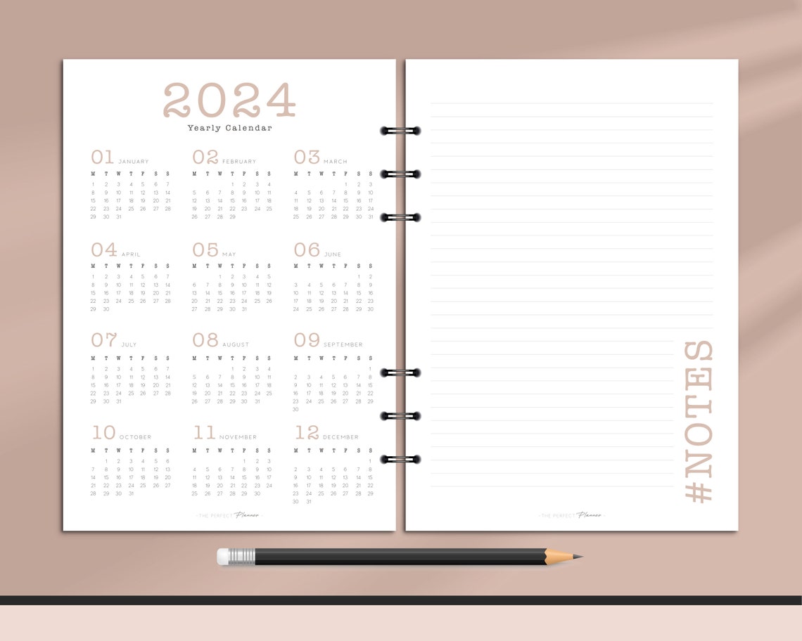 Printable Daily Planner 2024 One Day per Page Minimalist Etsy Canada