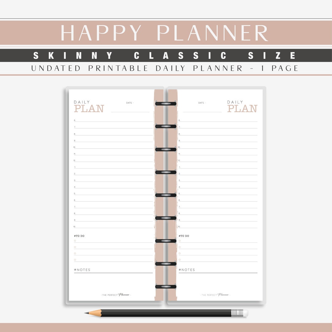 What Size Is The Skinny Classic Happy Planner