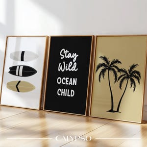 Poster e citazioni retrò sul surf per le camerette dei bambini, decorazioni originali in stile marino
