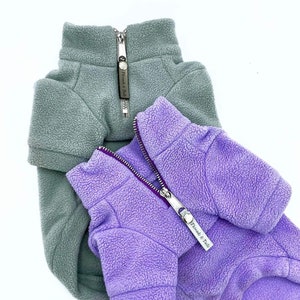 Dog fleece with zip