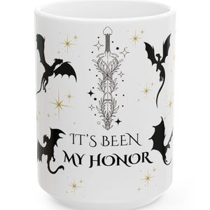 Fourth Wing Dragon Mug: Bookish Romantasy Reader Gift