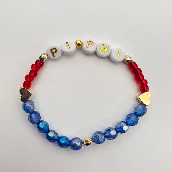 Pi Beta Phi Beaded Friendship Bracelet | Pi Phi, Sorority, Sisters, Greek