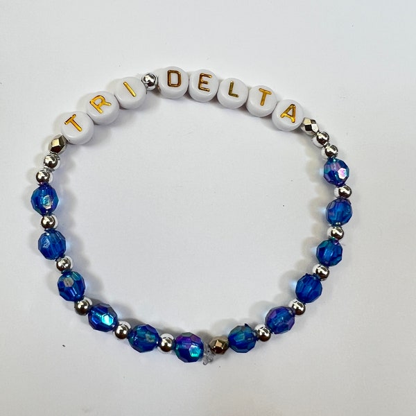 Tri Delta Beaded Friendship Bracelet | ΔΔΔ, sorority, sisters, Greek