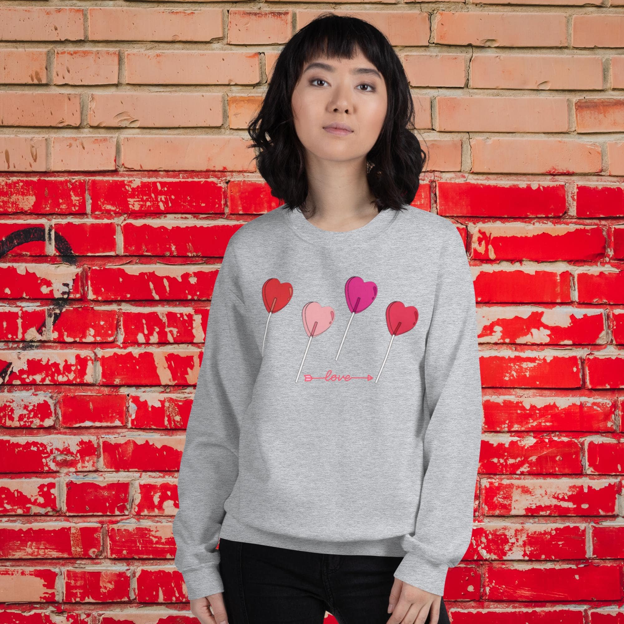 Sweet Orange Heart Sweatshirt main image 0