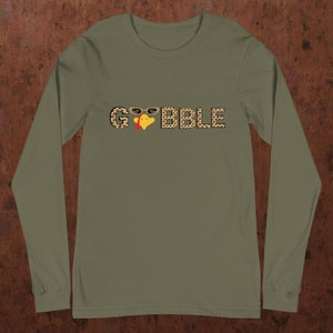 Leopard Print Gobble Turkey Thanksgiving Shirt