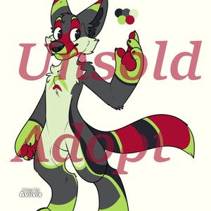 fursona ref sheet adoptable canine