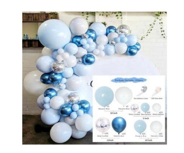 107 pc macaron balloon arch kit