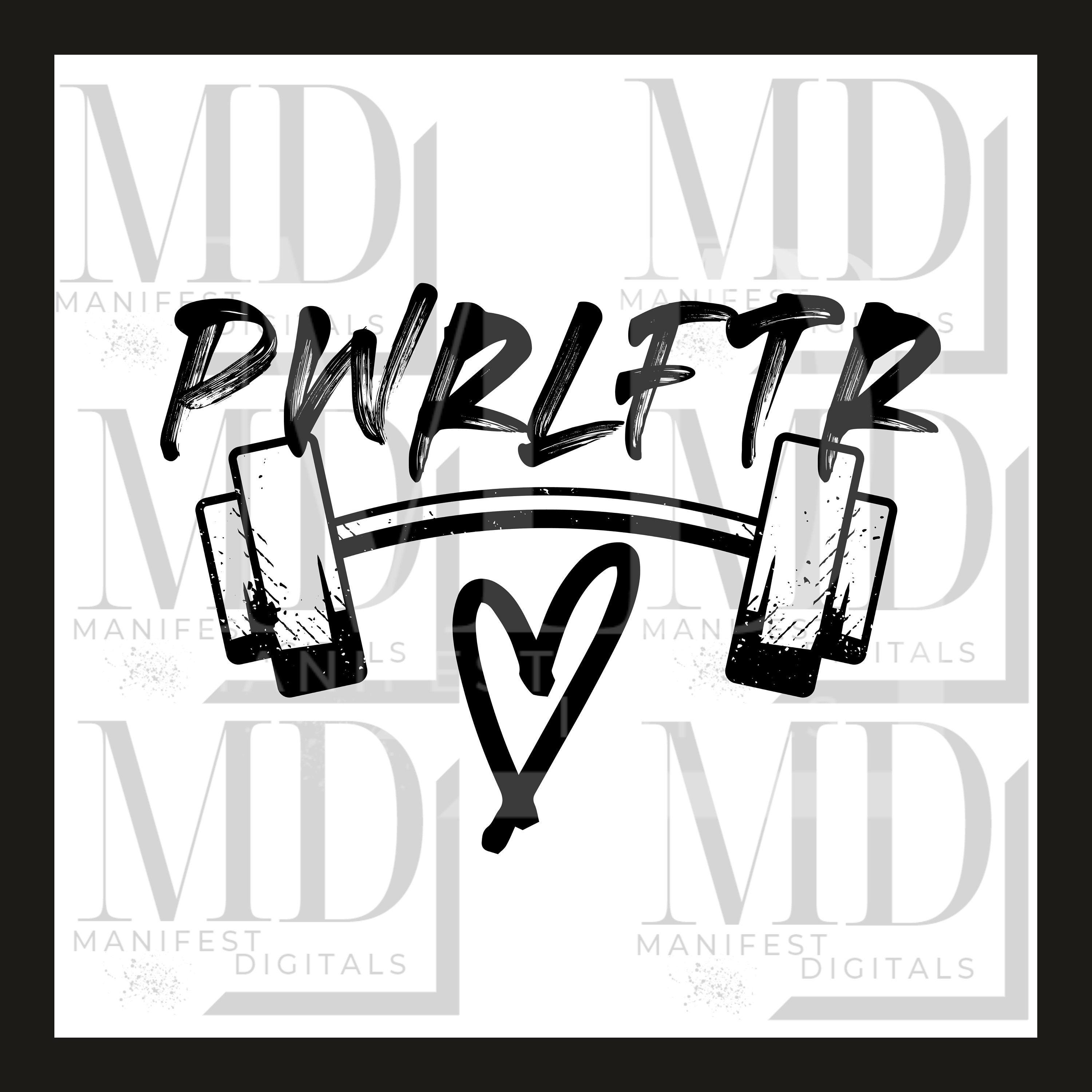 Power Lifter Heart Digital Download PNG Shirt Design Sublimation