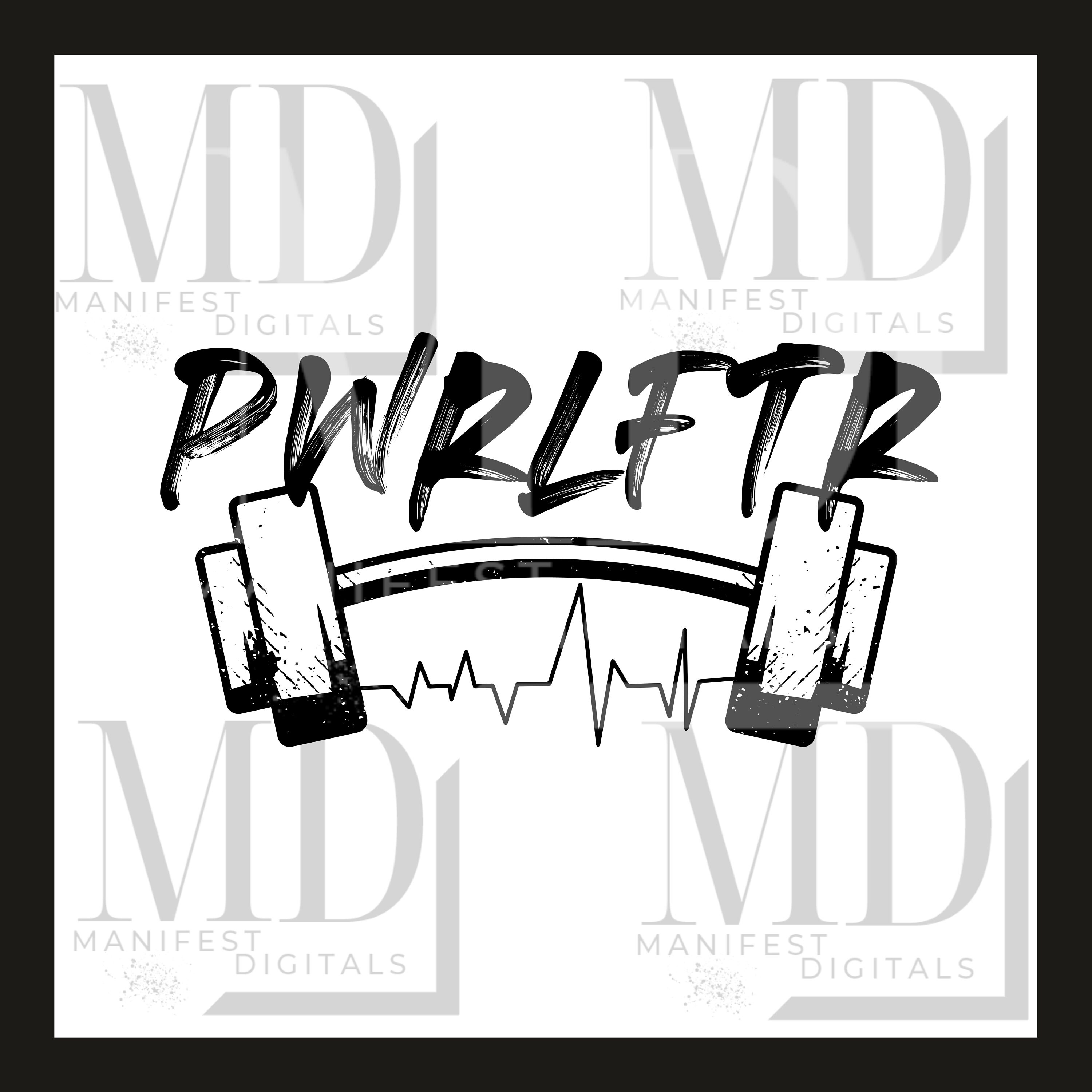 Power Lifter Heart Beat Digital Download PNG Shirt Design Sublimation