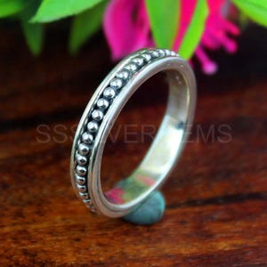 Designer Band Ring, 925 Sterling Silver Band, Band Ring, Comfort Fit Wedding Band, Men&#39;s Ladies Gift, Wedding Band Promise