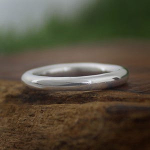 Thick Band Ring, 925 Sterling Silver Plain Band, Comfort Fit Wedding Band, Men&#39;s Ladies Gift, Wedding Band Promise,