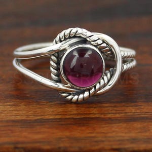 Red Garnet Ring, 925 Sterling Silver Ring, Garnet Silver Ring, Gift For Her, Handmade Christmas Gift, Christmas Gift, Wedding Women Ring