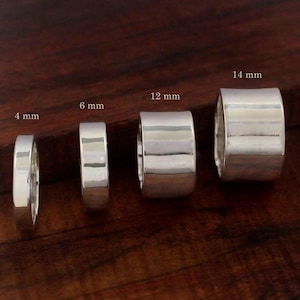 Anillo de plata de ley 925 liso con ajuste cómodo