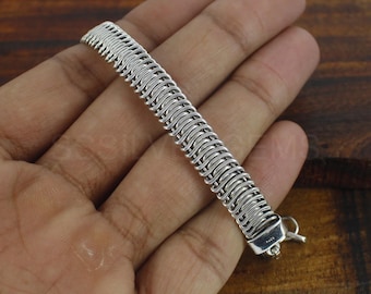 Sterling Silver Bracelet, Silver Link Bracelet, Silver Chain Bracelet, Women Silver Bracelet, Layering Bracelet, Dainty Bracelet, Minimalist
