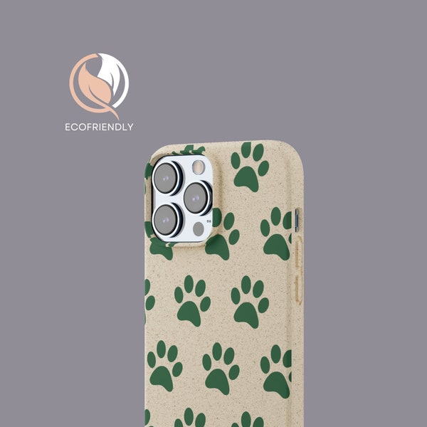 Funda de móvil biodegradable, Carcasa 100% compostable, Funda para iPhone, Funda para Samsung, Carcasa regalo, Carcasa Huella Animal