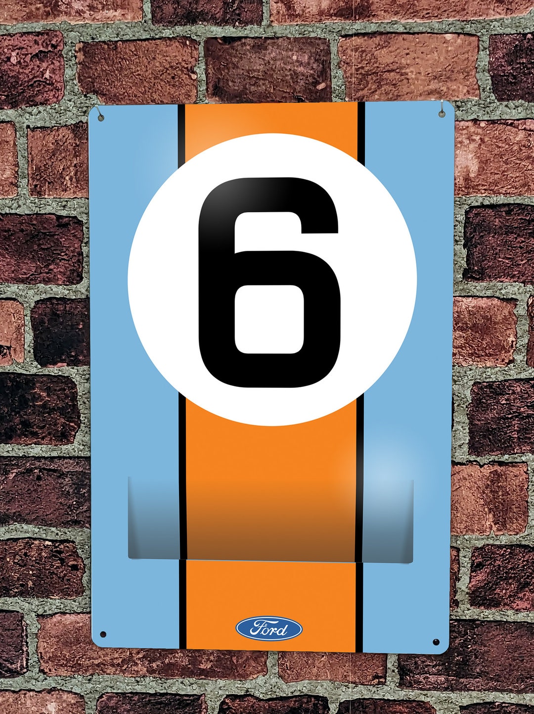 Ford GT40 Gulf Lemans 1969 Winner Themed 12 X 18 Metal Garage Wall Sign ...