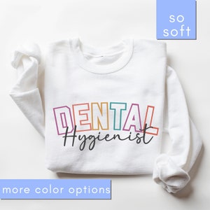 Sweat-shirt hygiéniste dentaire, chemise assistante dentaire, cadeaux hygiène dentaire, cadeau dentaire, pull minimaliste RDH, cabinet de dentiste, chemise dentaire