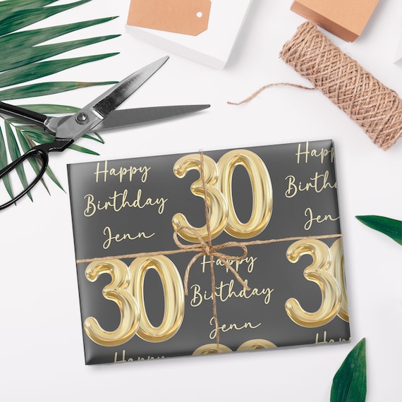 Personalised Wrapping Paper – Custo Birthday Wrap Rolls Or Sheets For 16th, 18th, 21st, 30th
