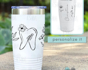Dental Tumbler, Dental Gift, RDH Travel Coffee Cup, 20oz Drink Cup For Dental Hygienists, Dental Assistant Gift, New Dentist DDS Grad Gift