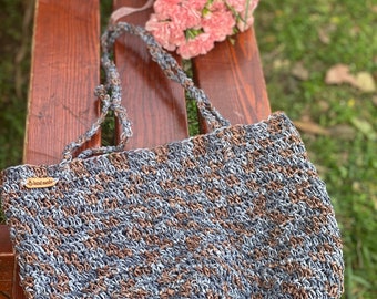 Handmade Beach bag,Shoulder Beach bag,Paper rope bag ,summer bag,handmade,crochet bag