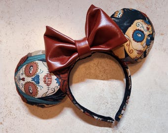 Disney Minnie Mouse Ears Inspired Headband - Skeleton Sugar  display picture 2