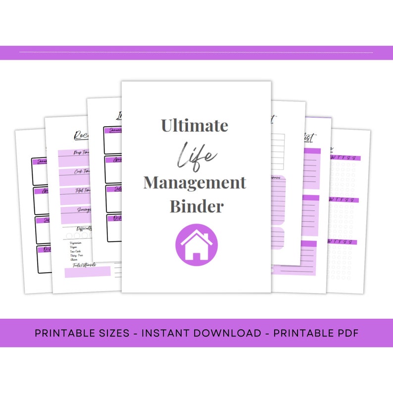 Printable Home Binder Household Organizer Family Management Etsy