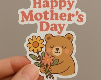 Adesivo orsetto per la festa della mamma