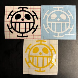 Trafalgar Law Herz Piraten Logo: Vinyl Aufkleber