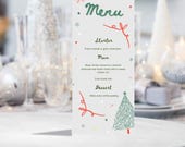 Festive Christmas Menu Template: Restaurant Catering (Digital Download)