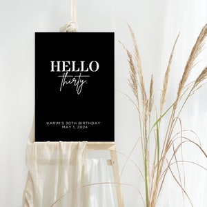 Welcome sign template 30th birthday Editable  poster Printable Sign Party sign