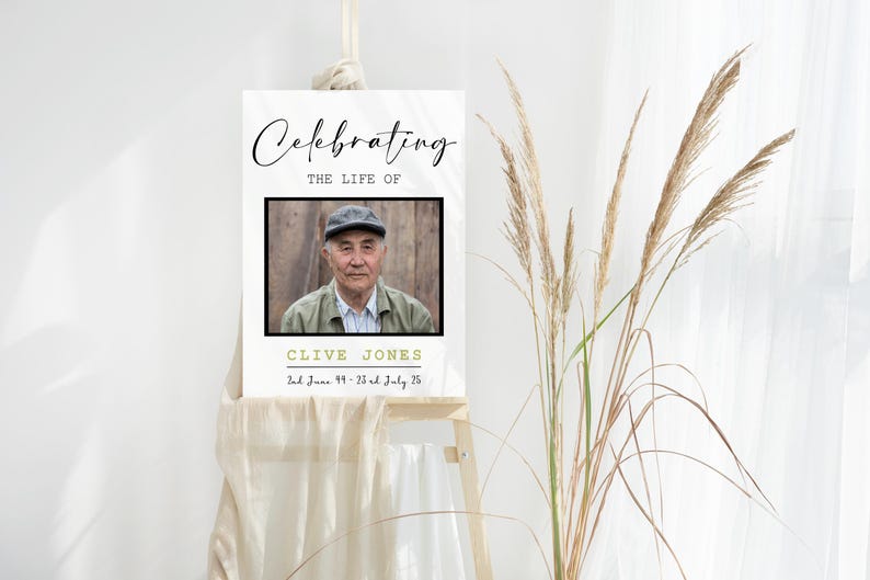 Editable Funeral Welcome Sign, Memorial Template (digital) - Etsy