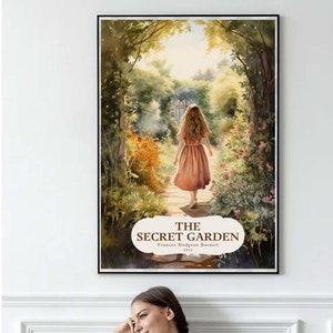The Secret Garden Print Secret Garden Art Light Academia Poster Cottagecore Decor Bookish Wall Art Literature Room Decor Literary Gift