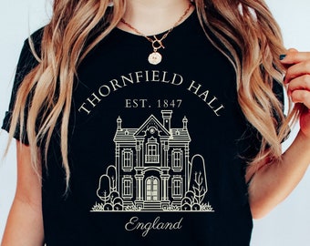 Jane Eyre shirt Charlotte Bronte gift dark academia tshirt bookish t shirt Thornfield Hall t-shirt literary gift literature shirt