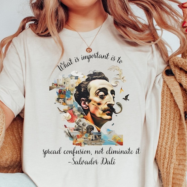 Salvador Dali Shirt Salvador Dali Print TShirt Salvador Dali Art T-Shirt Light Academia Shirt Surrealism Surrealist Art Shirt Dark Academia