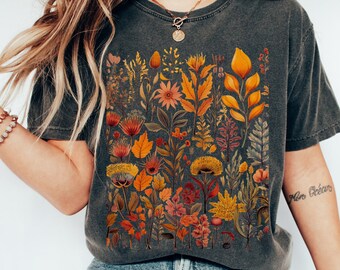 Cottagecore Shirt Granola Girl Boho Wildflower Shirt Botanical Shirt Cottage Core Shirt Goblincore Shirt Fairycore Floral Shirt Nature