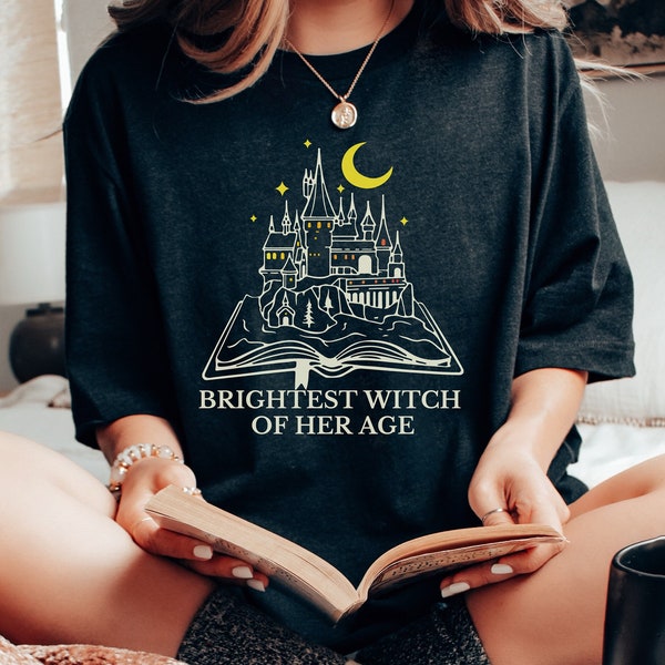 Zauberer Hexe Schule Shirt lesen Vintage gothic Kleidung Halloween Lehrer Buch Shirt dunkel Academia Licht Academia Liebe Lesegeschenk